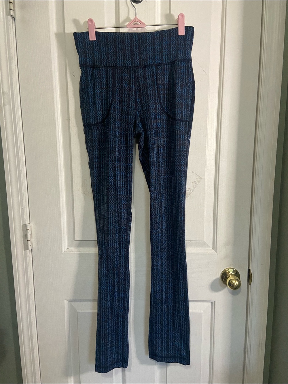 lululemon athletica Navy & Teal Patterned Boot Cut Pants